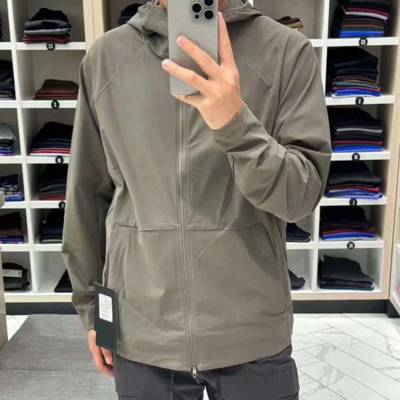lululemon athletica Other - LULULEMON Pace Breaker Olive Green Jacket With Hood Size XL EUC